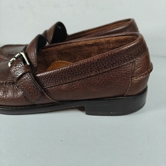 G.H Bass Weejuns Bass Bran Slip on Loafers Buckle Detail Brown Preppy Men\'s 7 main image 12